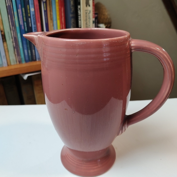 Vintage FiestaWare Rose Pink Coffee Server Pot Pitcher No Lid Small Chip - Picture 3 of 9